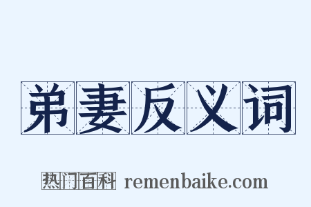 弟妻反义词是什么意思的图片